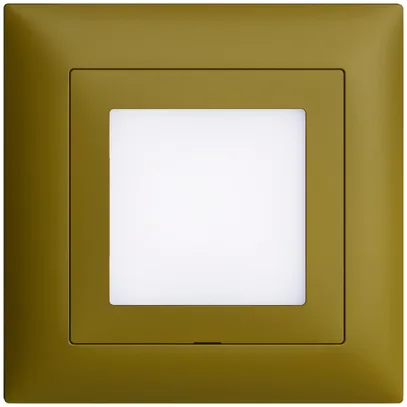 UP-Frontset EDIZIOdue olive 88×88mm für LED-Leuchte 
