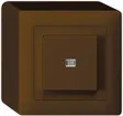 Interruttore pulsante luminoso AP kallysto 3/2L marrone 
