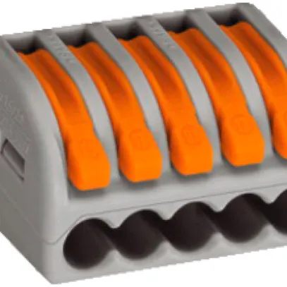 Morsetto di connessione WAGO 5P per lampada 0.08…4mm² grigio 