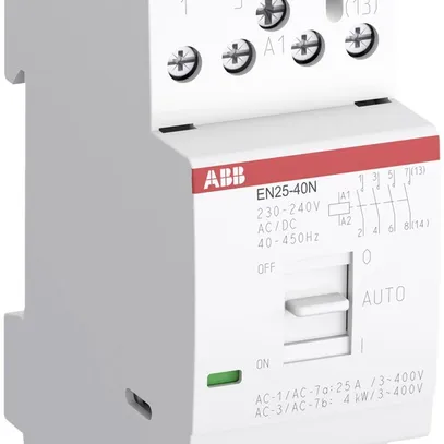Contacteur AMD ABB EN25, 4F 25A AC-1, 230-240VAC/DC commande manuelle 