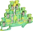 Morsetto a 3 piani per cond.PE CLIPLINE 0.14…4mm² verde-giallo 