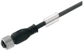 Kabel Weidmüller SAIL offen/M12 4L 5m Buchse gerade PVC schwarz, A 