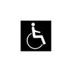 Folie neg.Symbol 'Rollstuhl' EDIZIOdue schwarz 42×42 für Lampe LED 