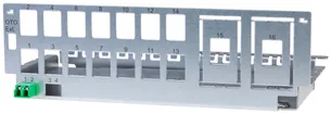 Pannello patch Ceconet Hybrid 14(+2)-port RJ45 Keystone, 2×LC/d (1×) 