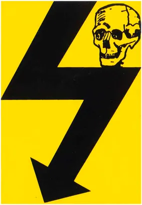 Warntafel Al 59×85mm gelb-schwarz 