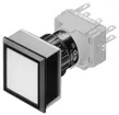 EB-Leuchtdrucktaster EAO61 24×30mm schwarz Frontrahmen-Set 