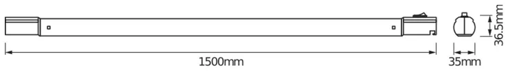 Luminaire linéaire LED LDV TUBEKITLED15 21.5W 2150lm 4000K 1500mm blanc 