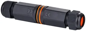 Koppler VALUE, RJ45 → RJ45, Kat.6A geschirmt, für Kabel-Ø 3…8mm, IP68, schwarz 