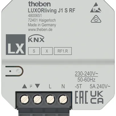 Modulo ampliamento KNX INC Theben LUXORliving J1 S RF 1-canale 