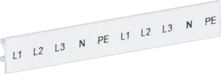 Zackband ZB L1, L2, L3, N, PE weiss längs bedruckt, 6mm 