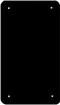 Placca di copertura INC 2×II 4fori di fissaggio nero 