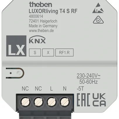 Modulo ampliamento KNX INC Theben LUXORliving T4 S RF 4-canale 