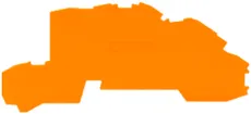 Abschluss/Zwischenplatte WAGO orange 