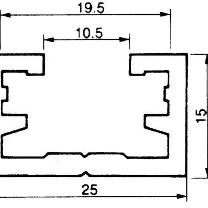 Barra di fissaggio Almatec 25×15mm L=3m 