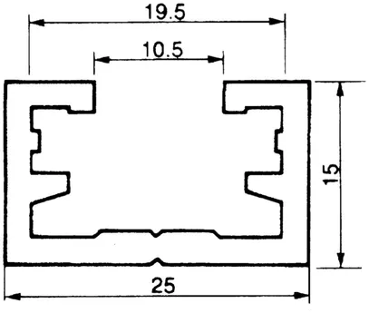 Befestigungsschiene Almatec 25×15mm L=3m 