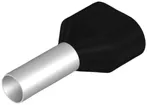 Embout de câble jumelé Weidmüller H isolé 2×6mm² 12mm noir en vrac 