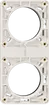 Intestazione NUP Feller NEVO, 2×1, per apparecchi N.CO, bianco 