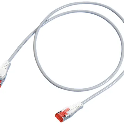 Câble patch R&M cat.6a, S-FTP 2×RJ45/s, sans halogène 0.5 m, gris 