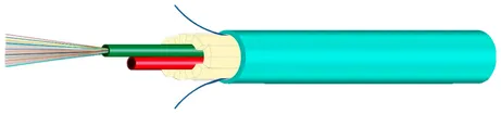 Kabel FO Universal H-LINE Eca 6×G50/125 OM3 Ø7.5mm 1500N türkis 