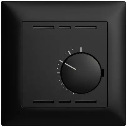 Thermostat d'ambiance ENC EDIZIOdue noir sans interrupteur 