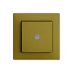 Pulsante luminoso INC EDIZIOdue A-R/1P olive, con lente, LED giallo 