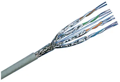Câble de données R&M cat.7 S/FTP 4P AWG23, 1000MHz, Dca, 500m, gris 