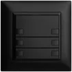 Poussoir ENC KNX 3× EDIZIOdue noir RGB sans LED 