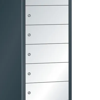 Armoire pour Notebook avec portes (L×P×H) 415×500×1790 mm 1×10 casiers 