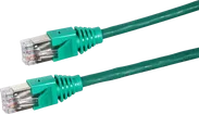 Câble de raccordement S/UTP 2RJ45 1.0m vert sans halog. 