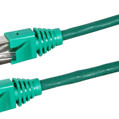 Câble de raccordement S-UTP 2RJ45 0.5m vert sans halog. 