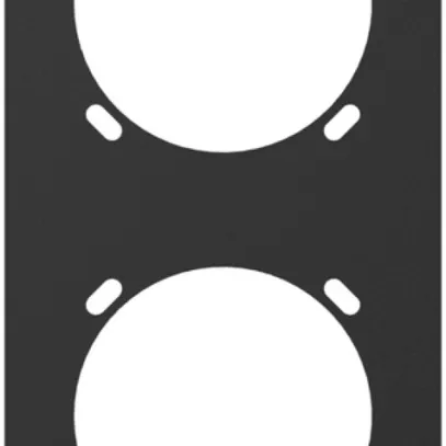 Befestigungsplatte NUP SUPRA 2×1 schwarz 