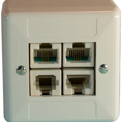 Prise AP ADSL 3×RJ45/RJ11/u ITplus blanc 