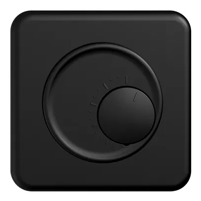 Thermostat d'ambiance ENC STANDARDdue noir sans interrupteur 