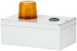 Lampe flash Hugentobler type 100 avec sirène 12VAC orange 