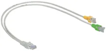 Câble de raccordement Y ethernet/téléphone R&M 1×RJ45/2×RJ45 0.5m 