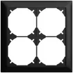 Cadre de recouvrement EDIZIOdue 2×2 noir 