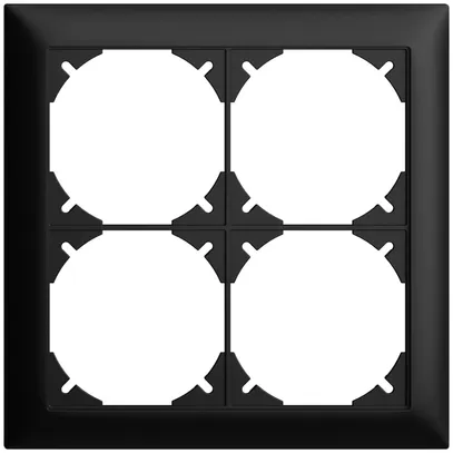Telaio di copertura EDIZIOdue 2×2 nero 
