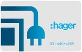 Carte Hager pour borne de charge witty avec RFID, jeu de 3 pièces 