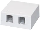 Boîte de raccordement AP KS Dätwyler blanc pour 2 modules 