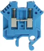 Durchgangs-Reihenklemme Woertz 6…16mm² 76A 1000V Schraubansch.2×1 G-Schiene blau 