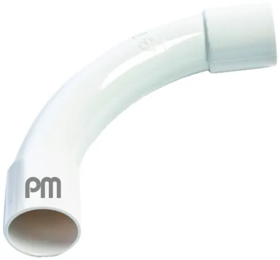 Steckbogen PM M25 mit Muffe halogenfrei hellgrau 