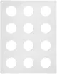 Placca di montaggio INC 4×3 Feller NEVO, per combinazione, con 12 fori NUP, bi 