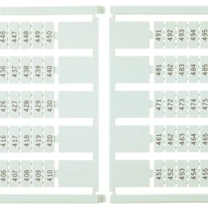 Etiquette de marquage 5×5mm 10×1…10, 5 cartes à 100 
