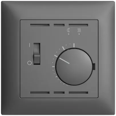 Kit frontale EDIZIOdue grigio scuro 88×88mm per termost.ambiente 