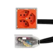 Prise INC EDIZIOdue 3×T13 L2 orange pour câble plat Technofil 