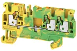 Schutzleiter-Reihenklemme Weidmüller A3C PUSH IN 2.5mm² 3 Anschlüsse grün-gelb 