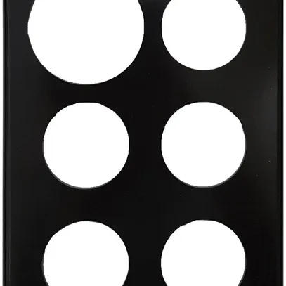 Plaque de recouvrement 2×3 146×206mm noir alésages: 43-43-43-43-43-58 