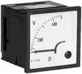 Voltmetro INS ISKRA FQ0307 250 VAC, 250V (AC), classe 1.5, 72×72mm 