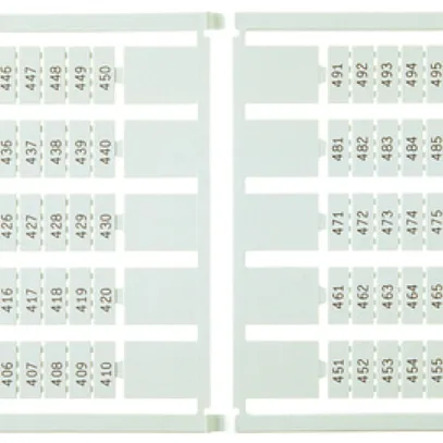 Etichetta di marcaggio 5×9mm 10×1…10, 5 carte da 100 