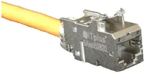 Connettore ITplus RJ45/s.cat.6A ISO metallo 10G c.protezione parapolvere, bianco 